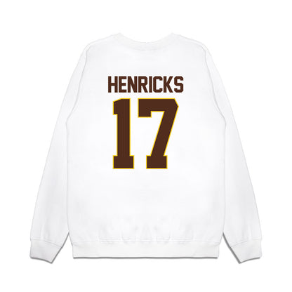 Western Michigan - NCAA Men's Ice Hockey : Ty Henricks - NCAA® March Madness® 2025 Frozen Four Shersey Premium Crewneck Sweatshirt-1