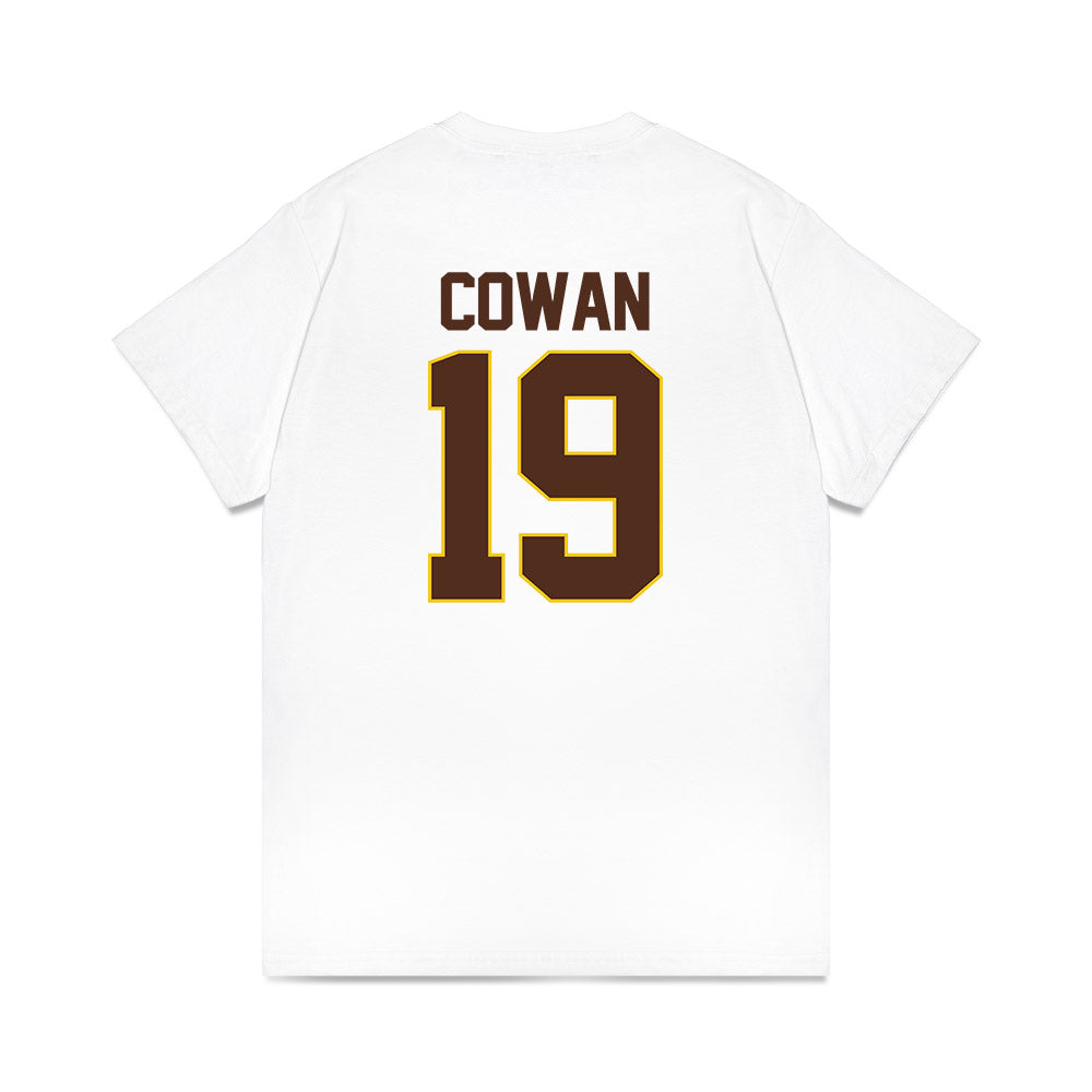 Western Michigan - NCAA Men's Ice Hockey : Bobby Cowan - NCAA® March Madness® 2025 Frozen Four Shersey Premium T-Shirt-1