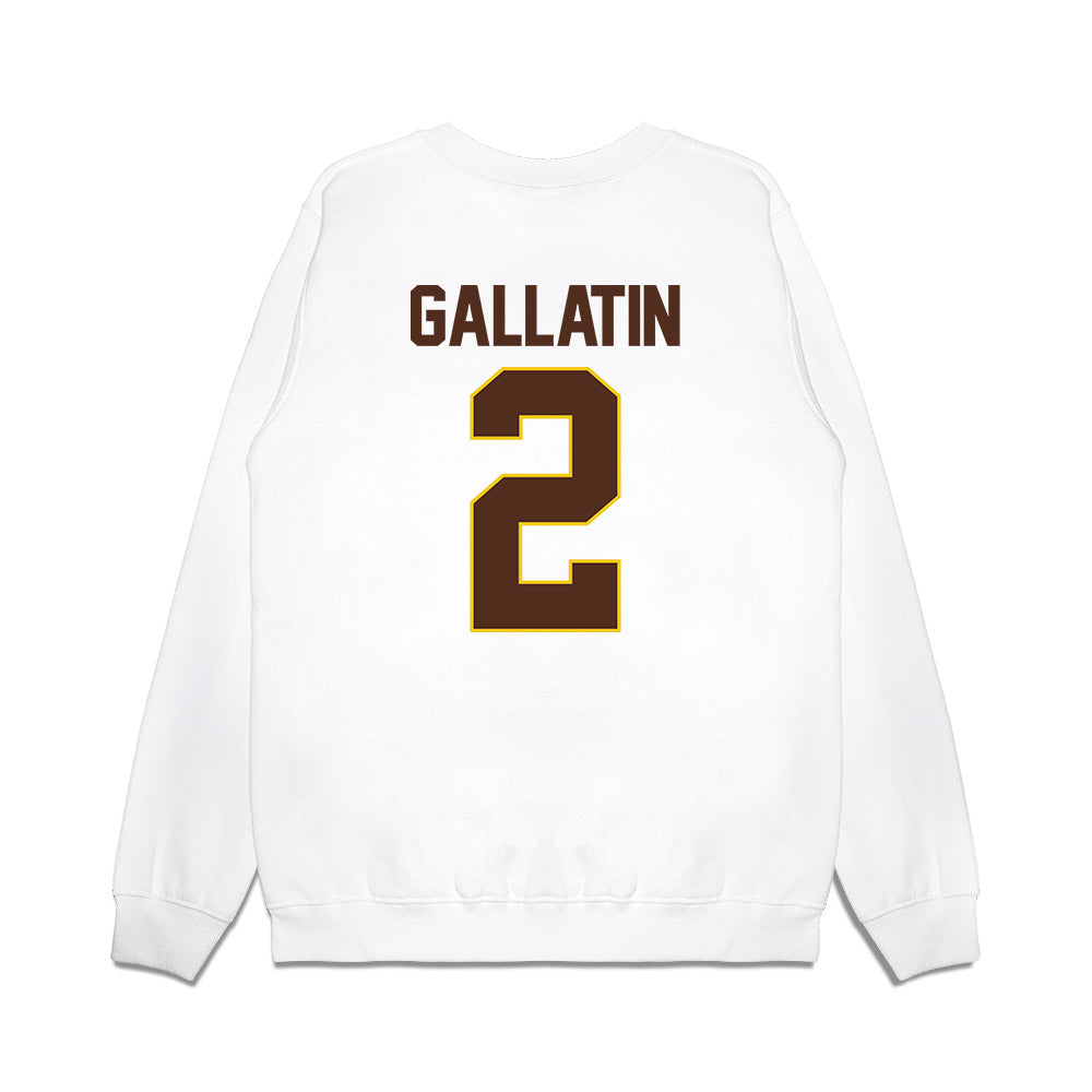 Western Michigan - NCAA Men's Ice Hockey : Grady Gallatin - NCAA® March Madness® 2025 Frozen Four Shersey Premium Crewneck Sweatshirt-1