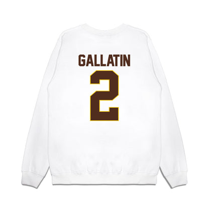 Western Michigan - NCAA Men's Ice Hockey : Grady Gallatin - NCAA® March Madness® 2025 Frozen Four Shersey Premium Crewneck Sweatshirt-1