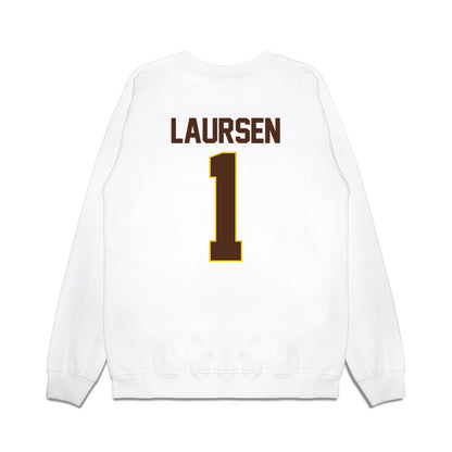 Western Michigan - NCAA Men's Ice Hockey : Kirk Laursen - NCAA® March Madness® 2025 Frozen Four Shersey Premium Crewneck Sweatshirt-1