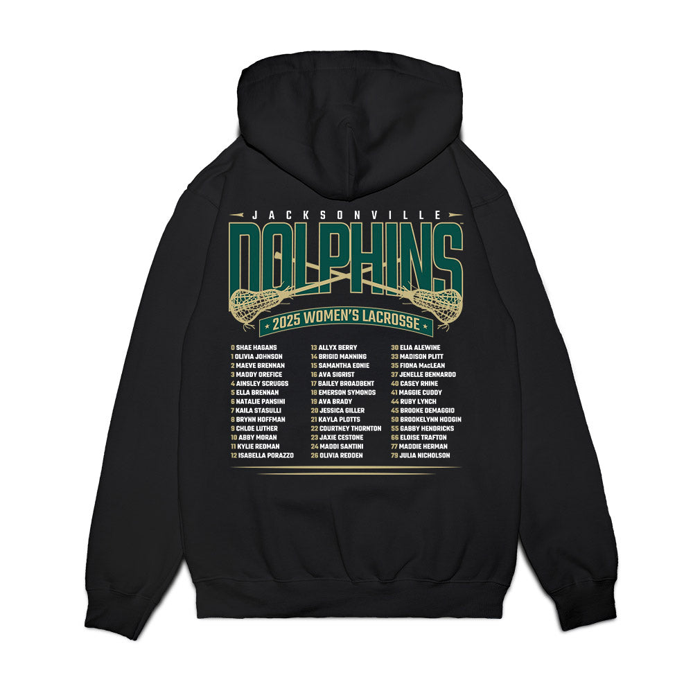 Jacksonville - NCAA Women's Lacrosse : Roster Premium Hooded Sweatshirt-1
