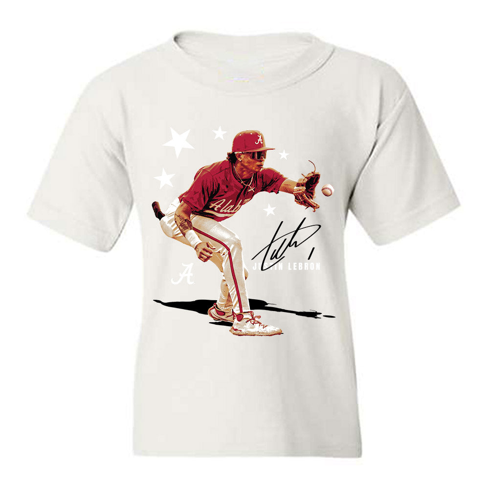 Alabama - NCAA Baseball : Justin Lebron - Youth T-Shirt-0