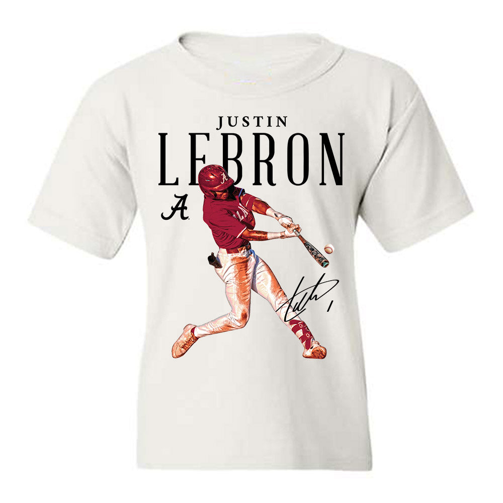 Alabama - NCAA Baseball : Justin Lebron - Youth T-Shirt-0