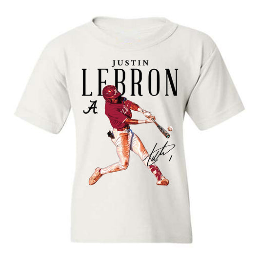 Alabama - NCAA Baseball : Justin Lebron - Youth T-Shirt-0