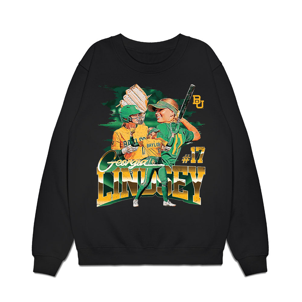 Baylor - NCAA Softball : Georgia Lindsey - Collage Premium Crewneck Sweatshirt-0