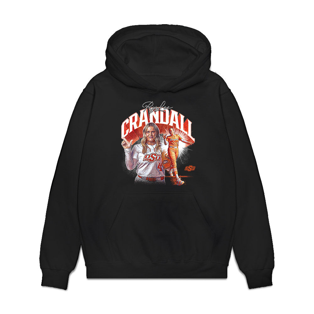 Oklahoma State - NCAA Softball : RyLee Crandall - Premium Hooded Sweatshirt-0