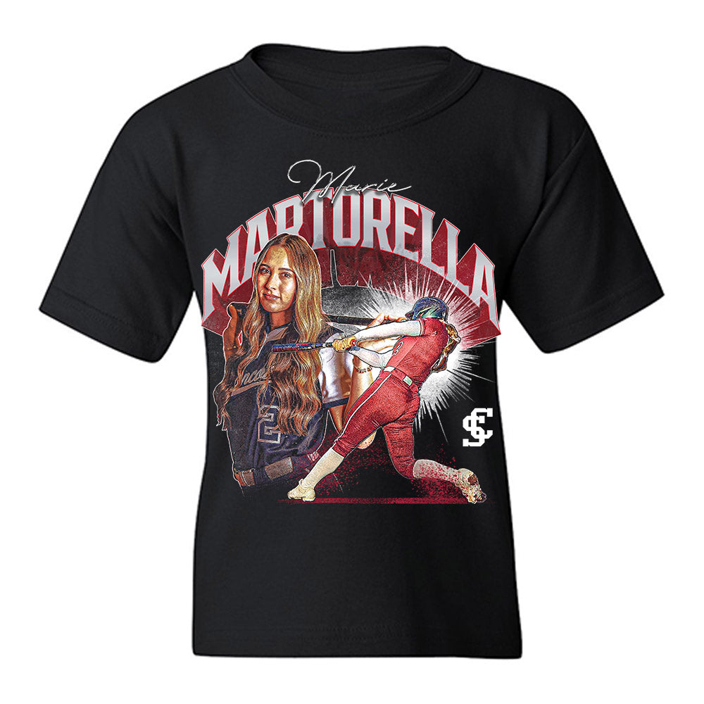 SCU - NCAA Softball : Marie Martorella - Collage Youth T-Shirt-0