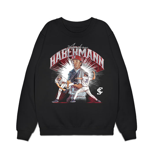 SCU - NCAA Baseball : Andrew Habermann - Premium Crewneck Sweatshirt-0
