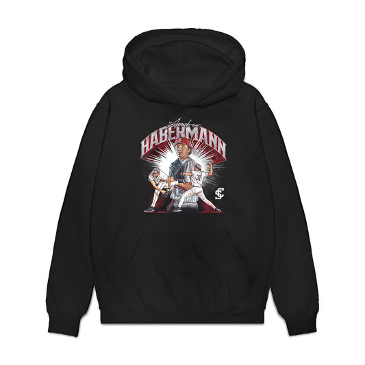 SCU - NCAA Baseball : Andrew Habermann - Premium Hooded Sweatshirt-0