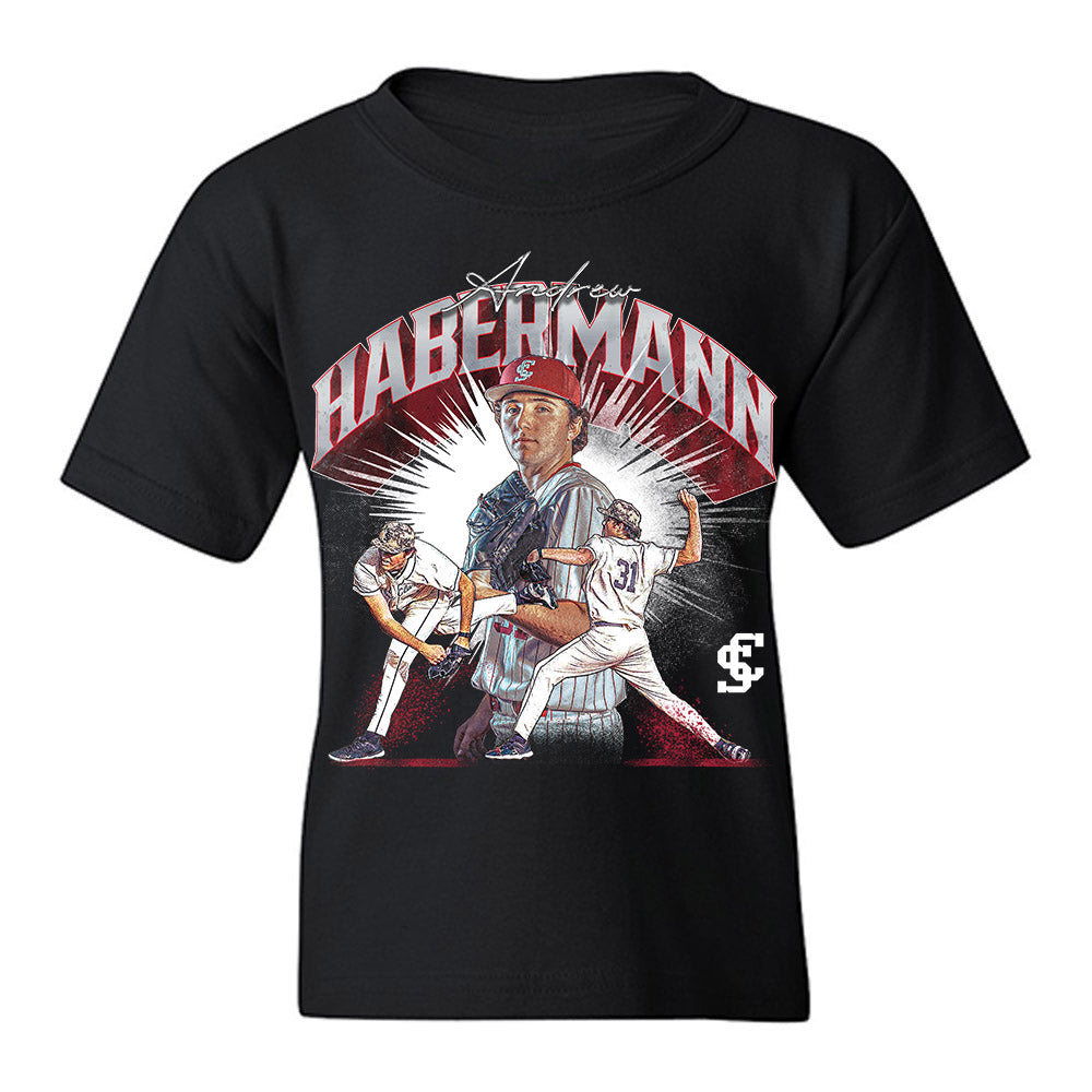 SCU - NCAA Baseball : Andrew Habermann - Youth T-Shirt-0
