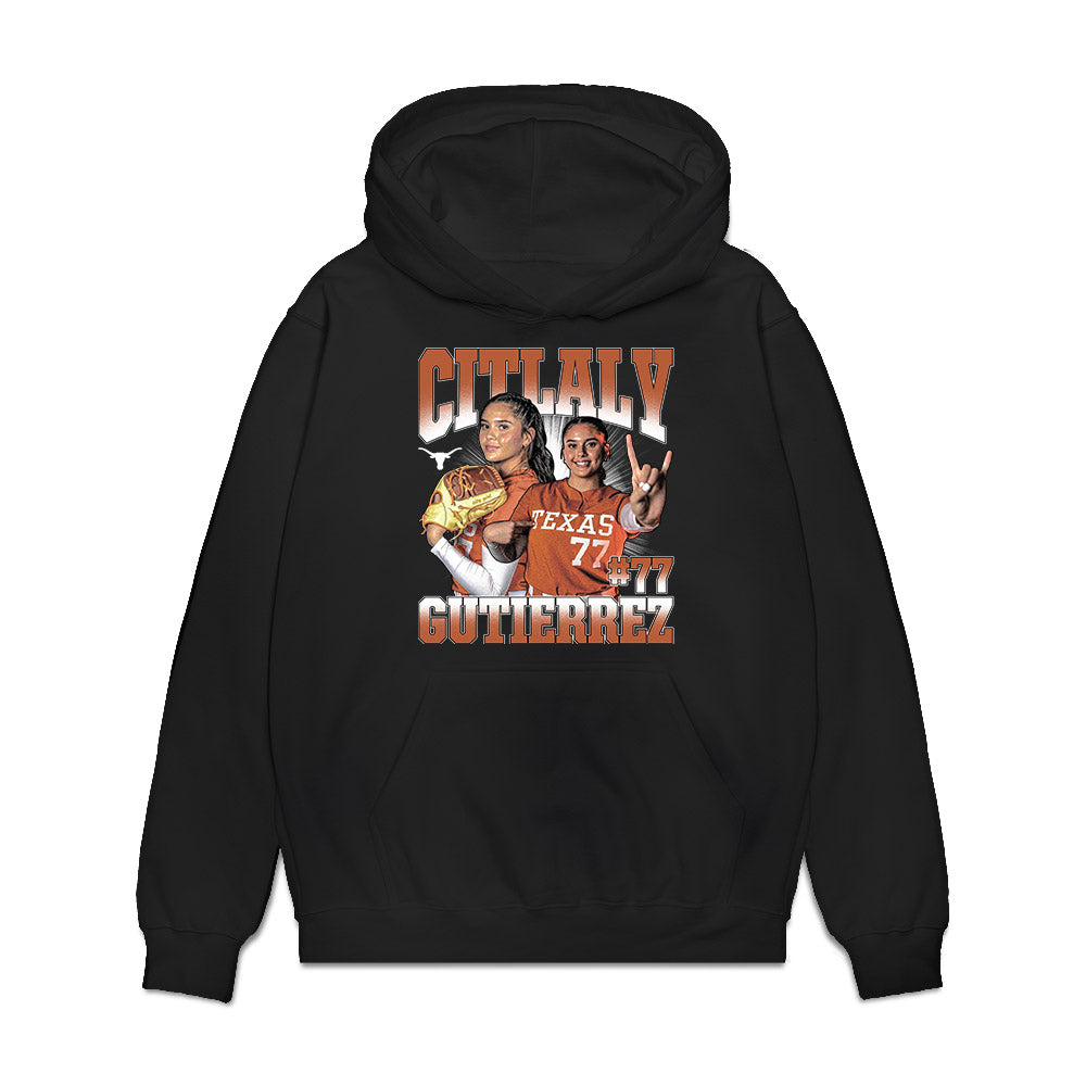 Texas - NCAA Softball : Citlaly Gutierrez - Collage Premium Hooded Sweatshirt-0