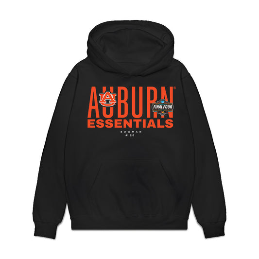 Auburn - NCAA Men's Basketball : Jeremiah Bowman - NCAA® March Madness® Essentials Final 4 Premium Hooded Sweatshirt-0