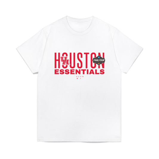 Houston - NCAA Men's Basketball : Milos Uzan - NCAA® March Madness® Essentials Final 4 Premium T-Shirt-0