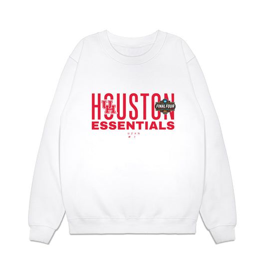 Houston - NCAA Men's Basketball : Milos Uzan - NCAA® March Madness® Essentials Final 4 Premium Crewneck Sweatshirt-0