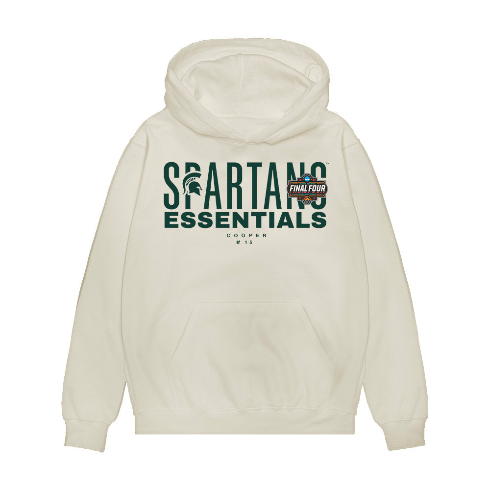 Michigan State - NCAA Men's Basketball : Carson Cooper - NCAA® March Madness® Essentials Final 4 Premium Hooded Sweatshirt-0