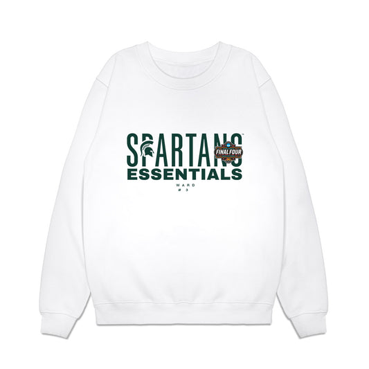 Michigan State - NCAA Men's Basketball : Cam Ward - NCAA® March Madness® Essentials Final 4 Premium Crewneck Sweatshirt-0