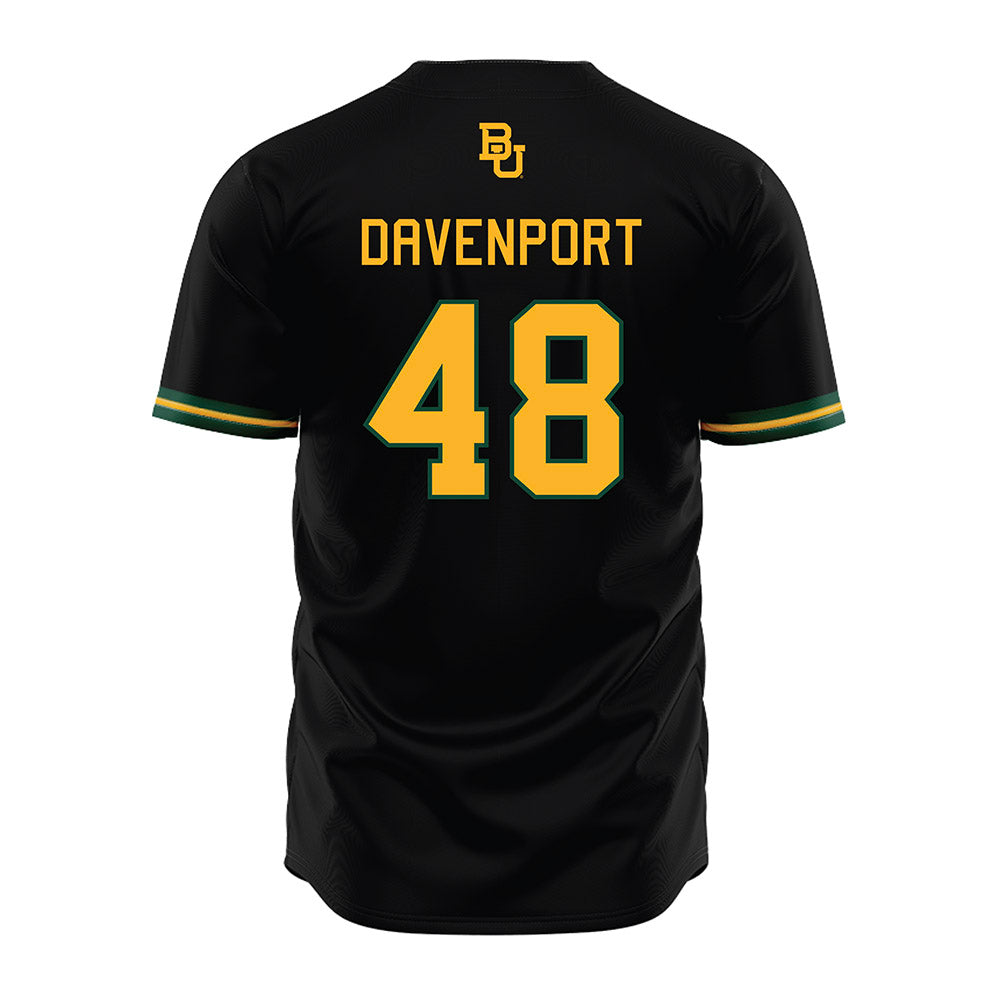 Baylor - NCAA Baseball : Lucas Davenport - Black Jersey-1