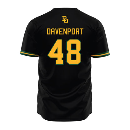 Baylor - NCAA Baseball : Lucas Davenport - Black Jersey-1