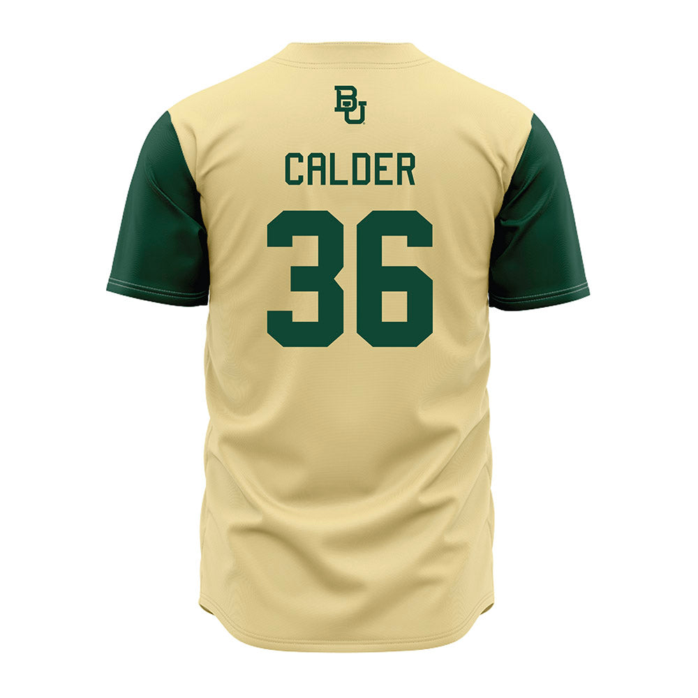 Baylor - NCAA Baseball : Ethan Calder - Cream Jersey-1