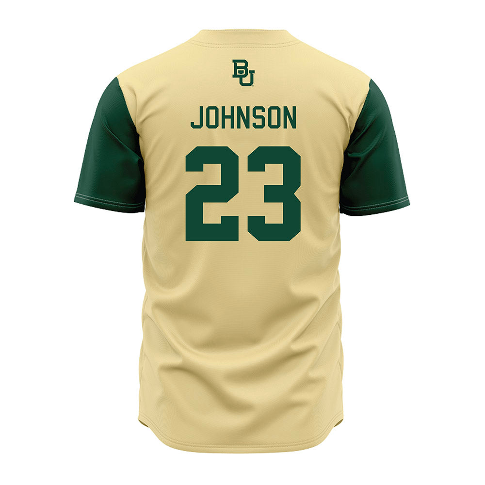 Baylor - NCAA Baseball : Ty Johnson - Cream Jersey-1