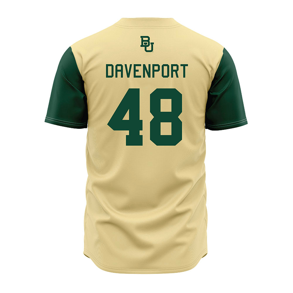 Baylor - NCAA Baseball : Lucas Davenport - Cream Jersey-1