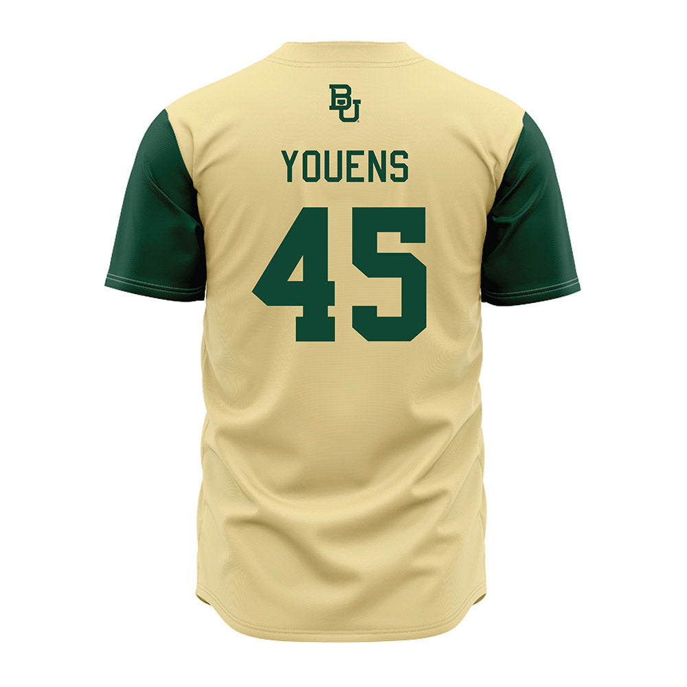 Baylor - NCAA Baseball : John Youens - Cream Jersey-1