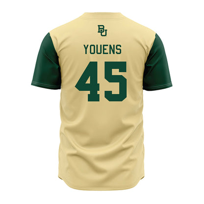 Baylor - NCAA Baseball : John Youens - Cream Jersey-1