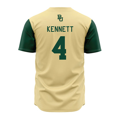 Baylor - NCAA Baseball : JJ Kennett - Cream Jersey-1