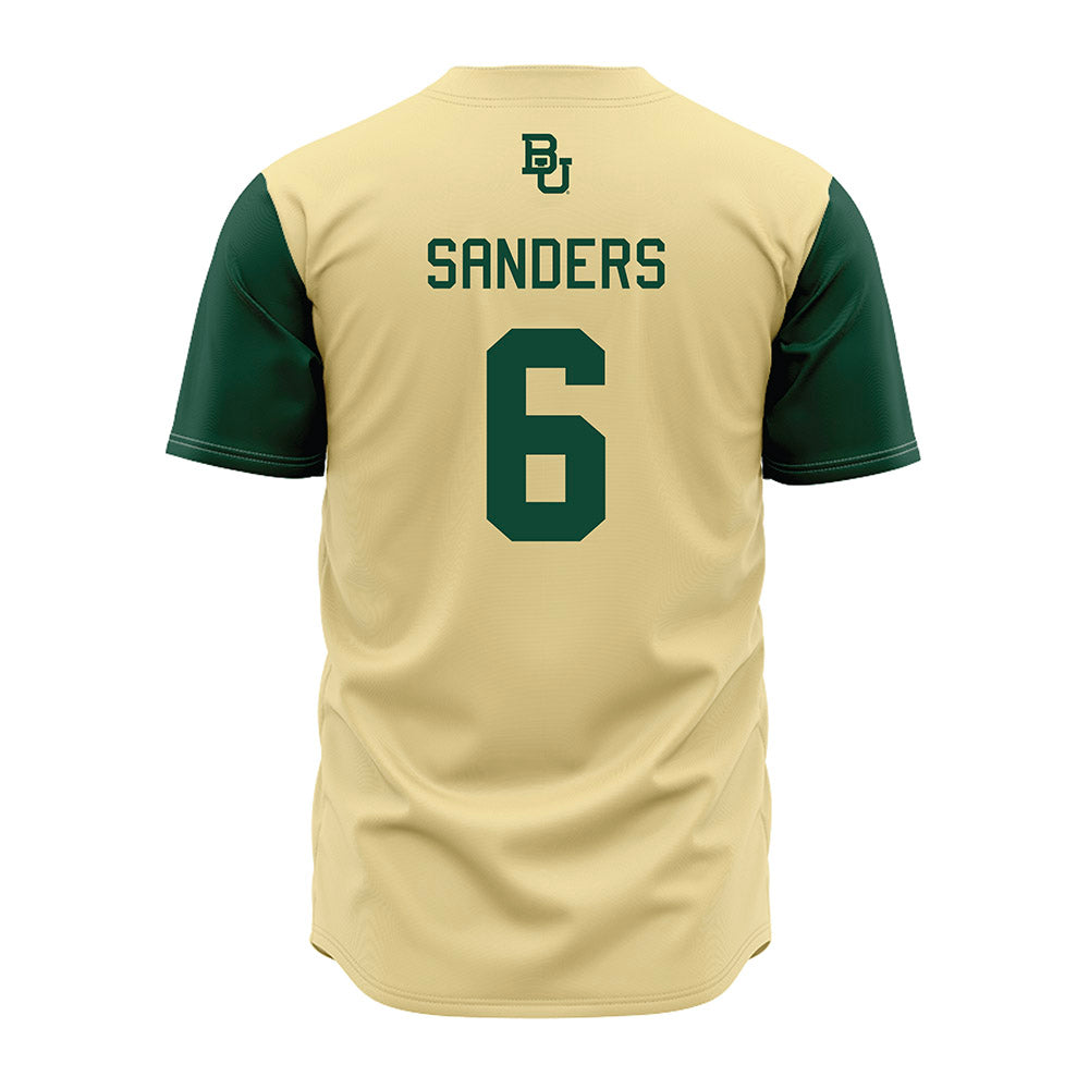 Baylor - NCAA Baseball : Travis Sanders - Cream Jersey-1