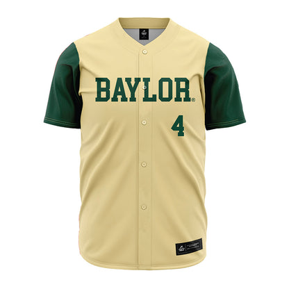 Baylor - NCAA Baseball : JJ Kennett - Cream Jersey-0