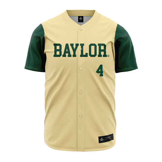 Baylor - NCAA Baseball : JJ Kennett - Cream Jersey-0