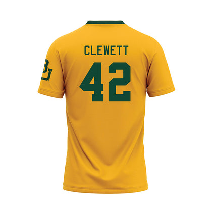 Baylor - NCAA Baseball : Camden Clewett - Gold Baseball Jersey-1