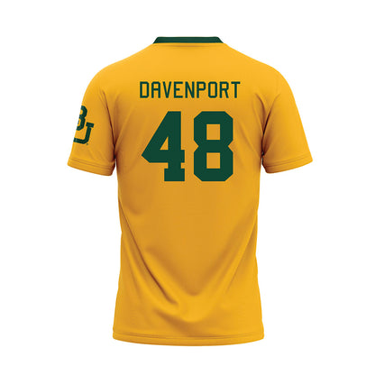 Baylor - NCAA Baseball : Lucas Davenport - Gold Baseball Jersey-1