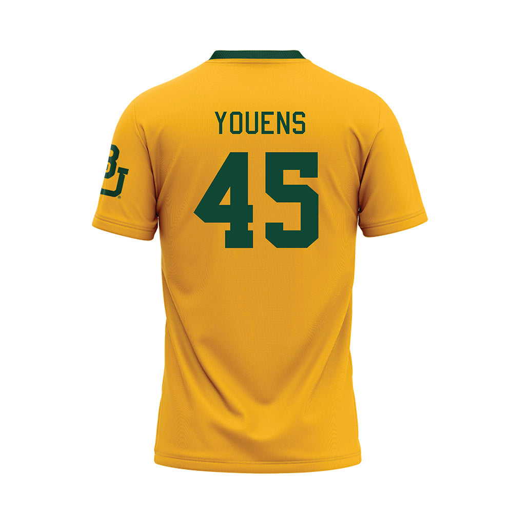 Baylor - NCAA Baseball : John Youens - Gold Baseball Jersey-1