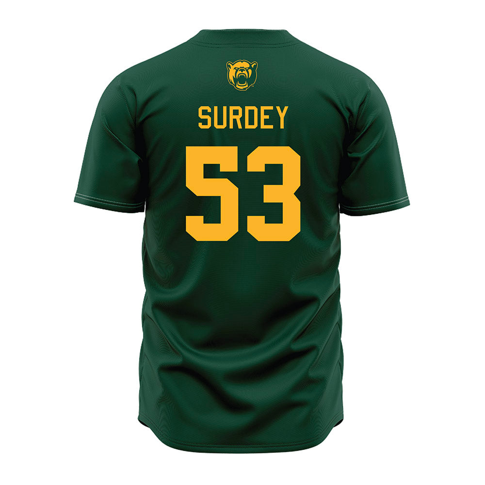 Baylor - NCAA Baseball : Jack Surdey - Green Jersey-1