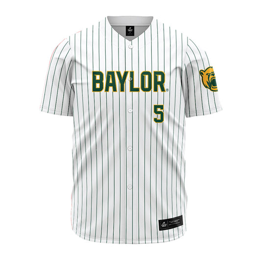Baylor - NCAA Baseball : Pearson Riebock - Pinstripe Jersey-0