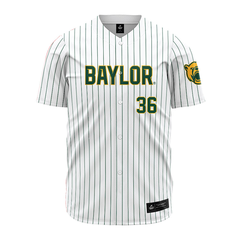 Baylor - NCAA Baseball : Ethan Calder - Pinstripe Jersey-0