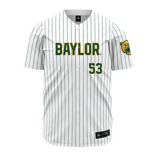 Baylor - NCAA Baseball : Jack Surdey - Pinstripe Jersey-0