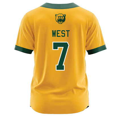 Baylor - NCAA Softball : Kaci West - Gold Jersey-1