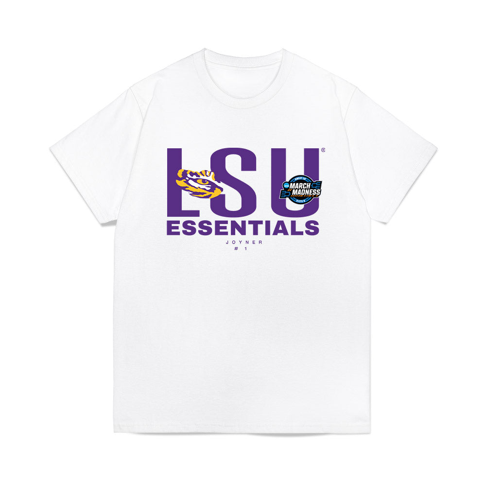 LSU - NCAA Women's Basketball : Amiya Joyner - NCAA® March Madness® Essentials Elite 8 Premium T-Shirt-0
