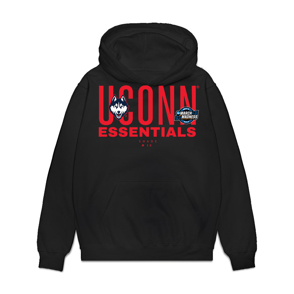 UConn - NCAA Women's Basketball : Ashlynn Shade - NCAA® March Madness® Essentials Elite 8 Premium Hooded Sweatshirt-0