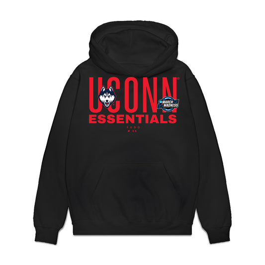 UConn - NCAA Women's Basketball : Azzi Fudd - NCAA® March Madness® Essentials Elite 8 Premium Hooded Sweatshirt-0