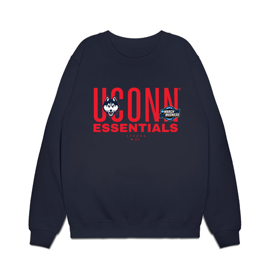 UConn - NCAA Women's Basketball : Sarah Strong - NCAA® March Madness® Essentials Elite 8 Premium Crewneck Sweatshirt-0