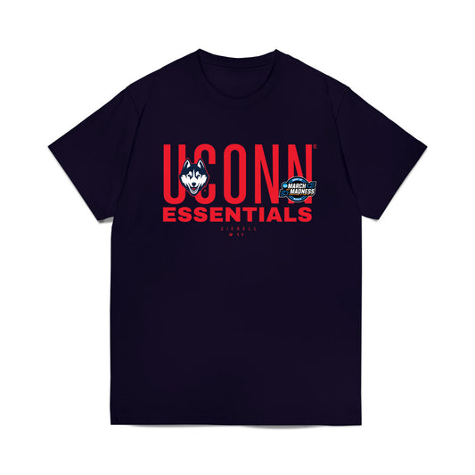 UConn - NCAA Women's Basketball : Allie Ziebell - NCAA® March Madness® Essentials Elite 8 Premium T-Shirt-0