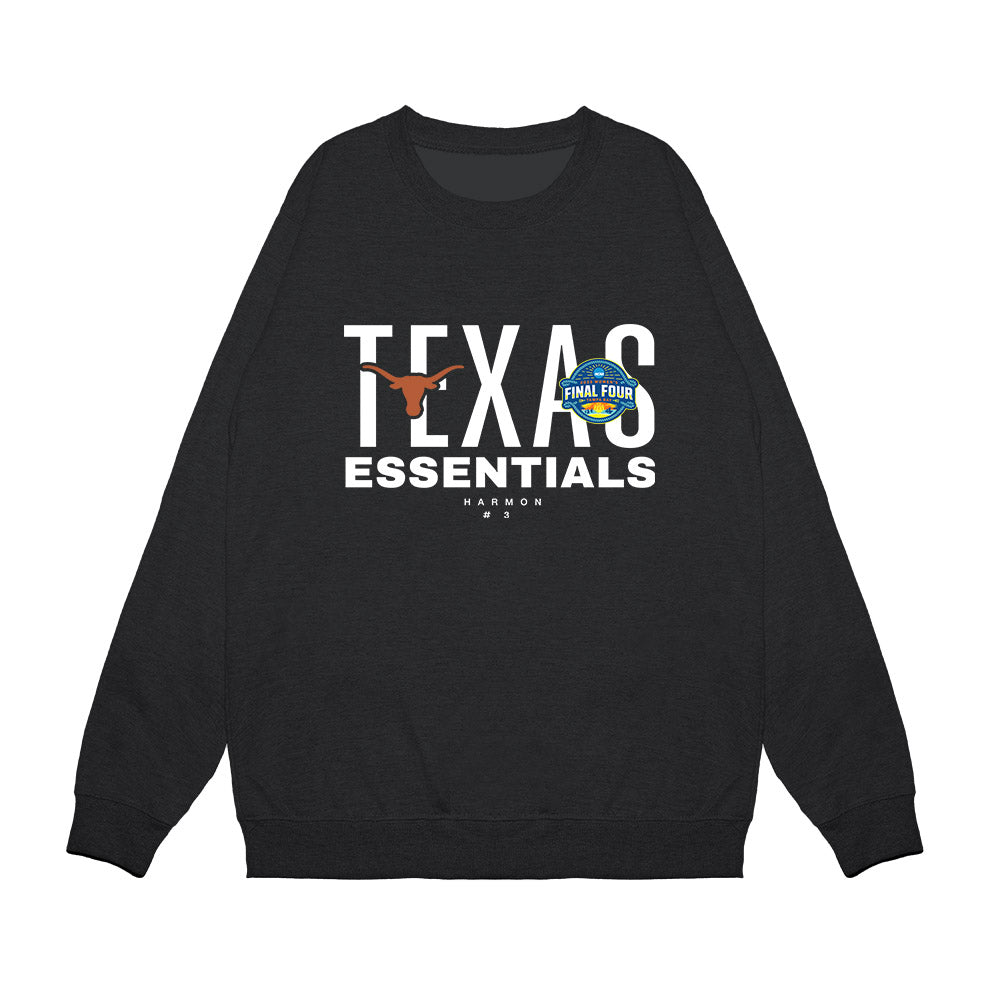 Texas - NCAA Women's Basketball : Rori Harmon - NCAA® March Madness® Essentials Final 4 Premium Crewneck Sweatshirt-0
