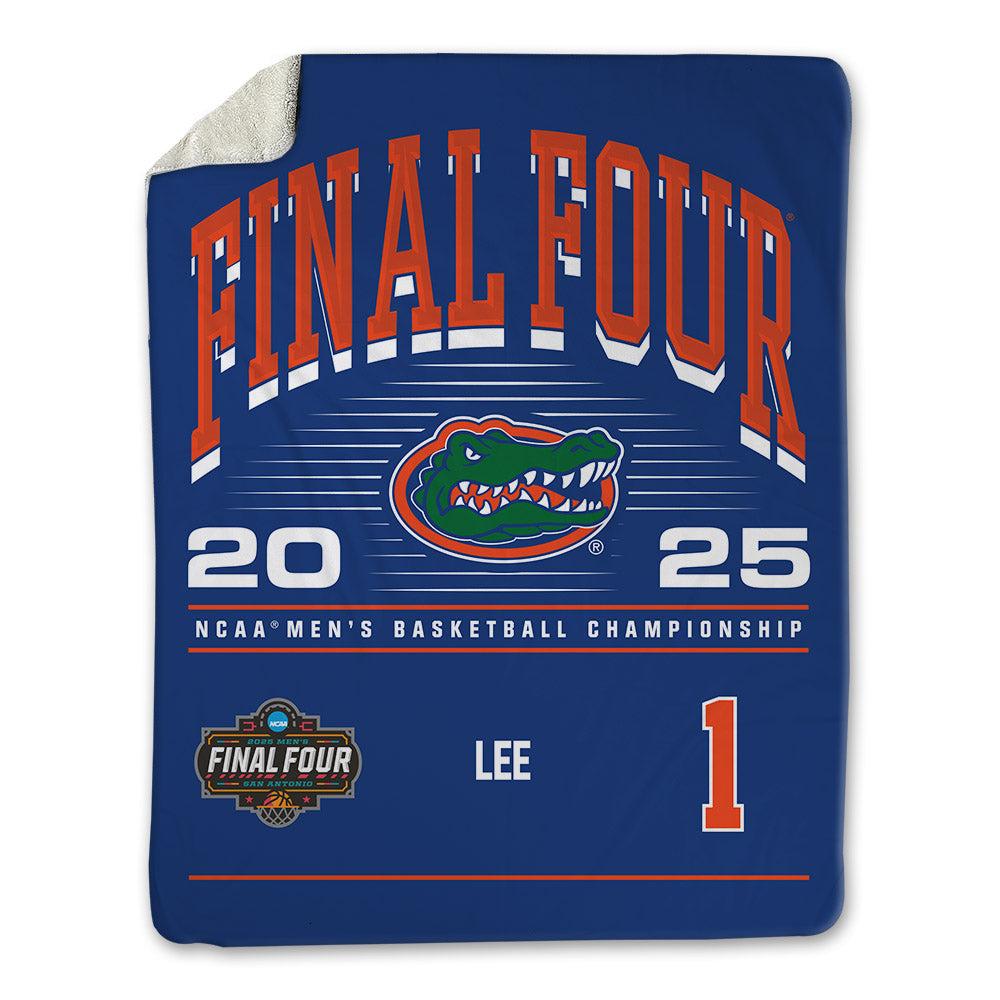 Florida - NCAA Men's Basketball : Xaivian Lee - NCAA® March Madness® Final 4 Blanket-0