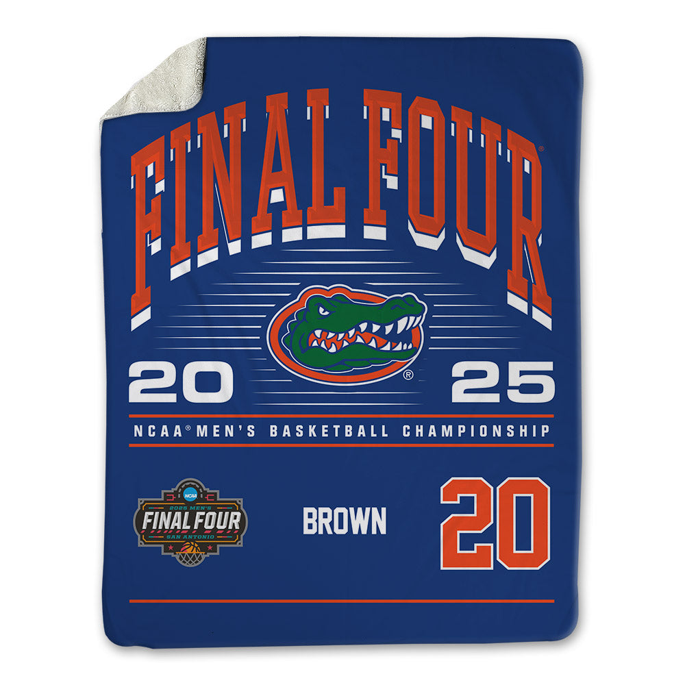 Florida - NCAA Men's Basketball : Isaiah Brown - NCAA® March Madness® Final 4 Blanket-0