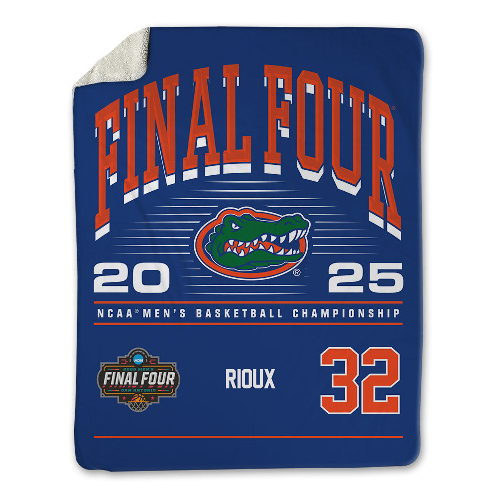 Florida - NCAA Men's Basketball : Olivier Rioux - NCAA® March Madness® Final 4 Blanket-0