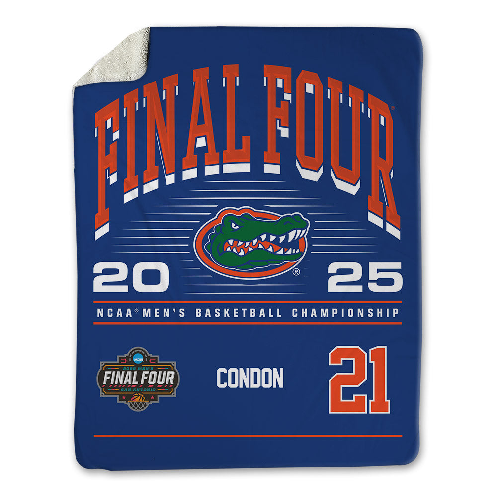 Florida - NCAA Men's Basketball : Alex Condon - NCAA® March Madness® Final 4 Blanket-0